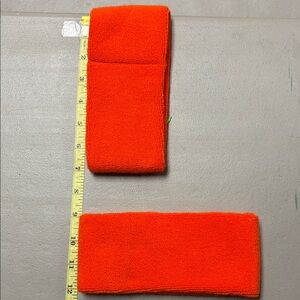 Orange Terry Cloth Headband and Wristband Set